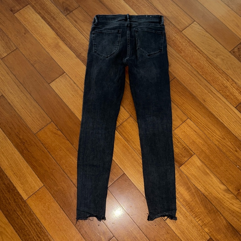 Women's Black Jeans All Saint allsaint grace size 28 skinny raw hem - Picture 7 of 7